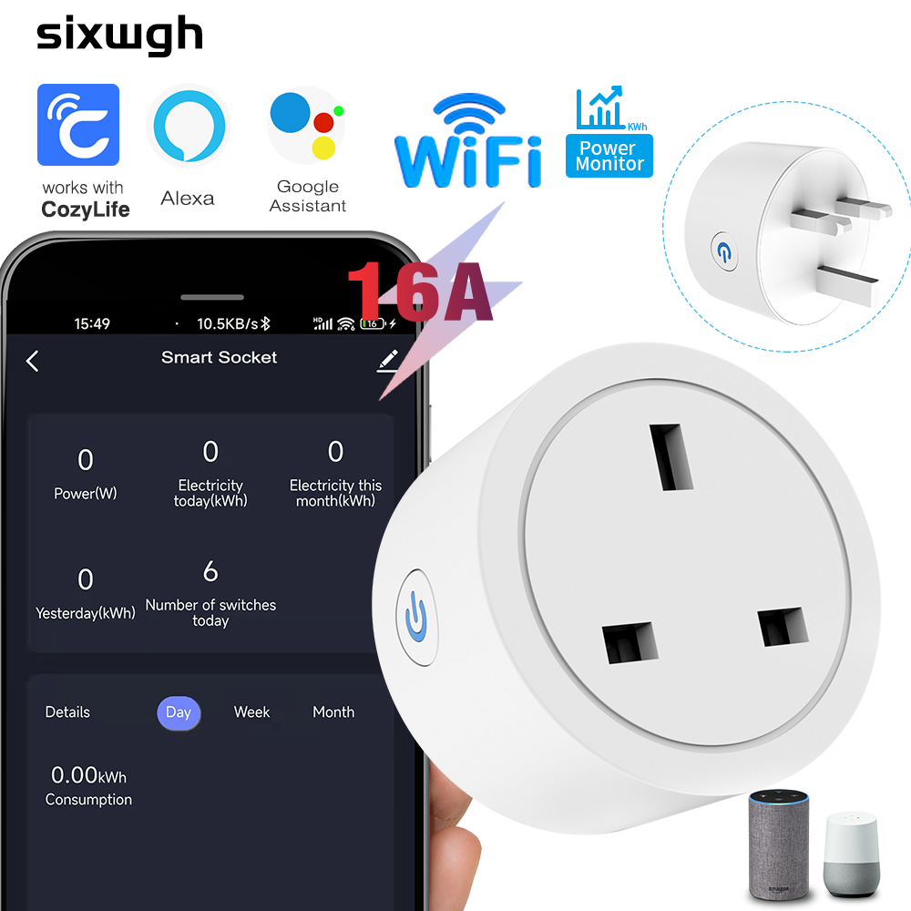 Smart Home Energy App - Presa Intelligente WiFi 16A con Spina