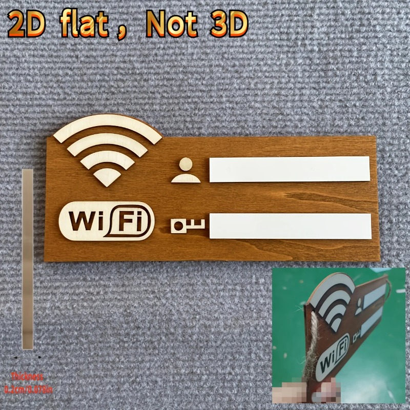 Airbnb Smart Home - Targa in Legno 2D per Password