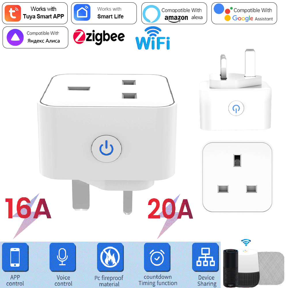 Tuya Wifi Socket - Presa Intelligente Tuya 16A/20A WiFi o