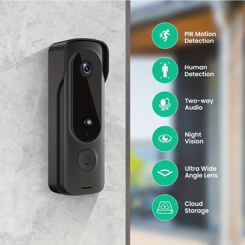 Smart Home Samsung - Campanello senza fili esterno Copertura solare