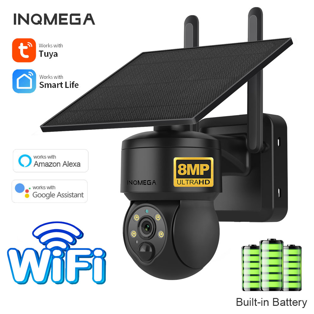 Smart Home Outdoor Camera - INQMEGA 8MP TUYA Telecamera solare Rilevazione