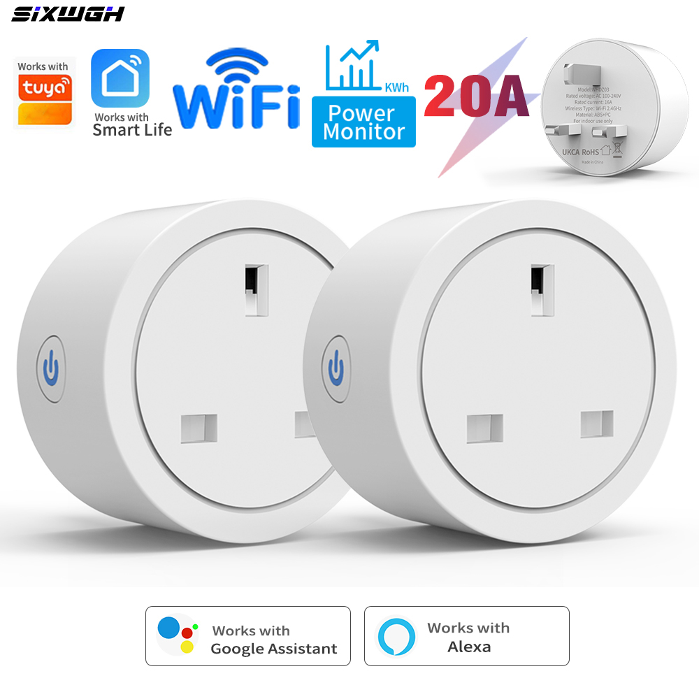 Smart Home Energy App - Presa Intelligente WiFi Tuya 20A UK