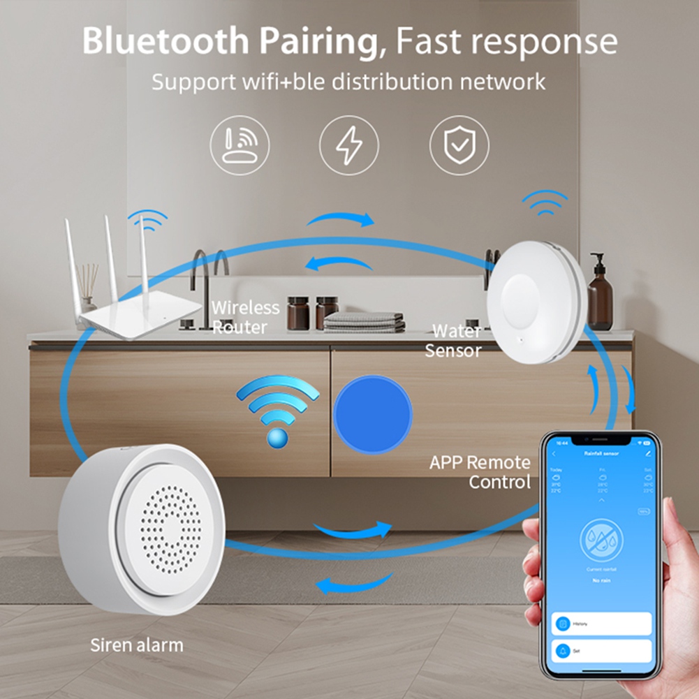 Wifi Water Sensor - PHILE-Sensore di Perdite d'Acqua WiFi per