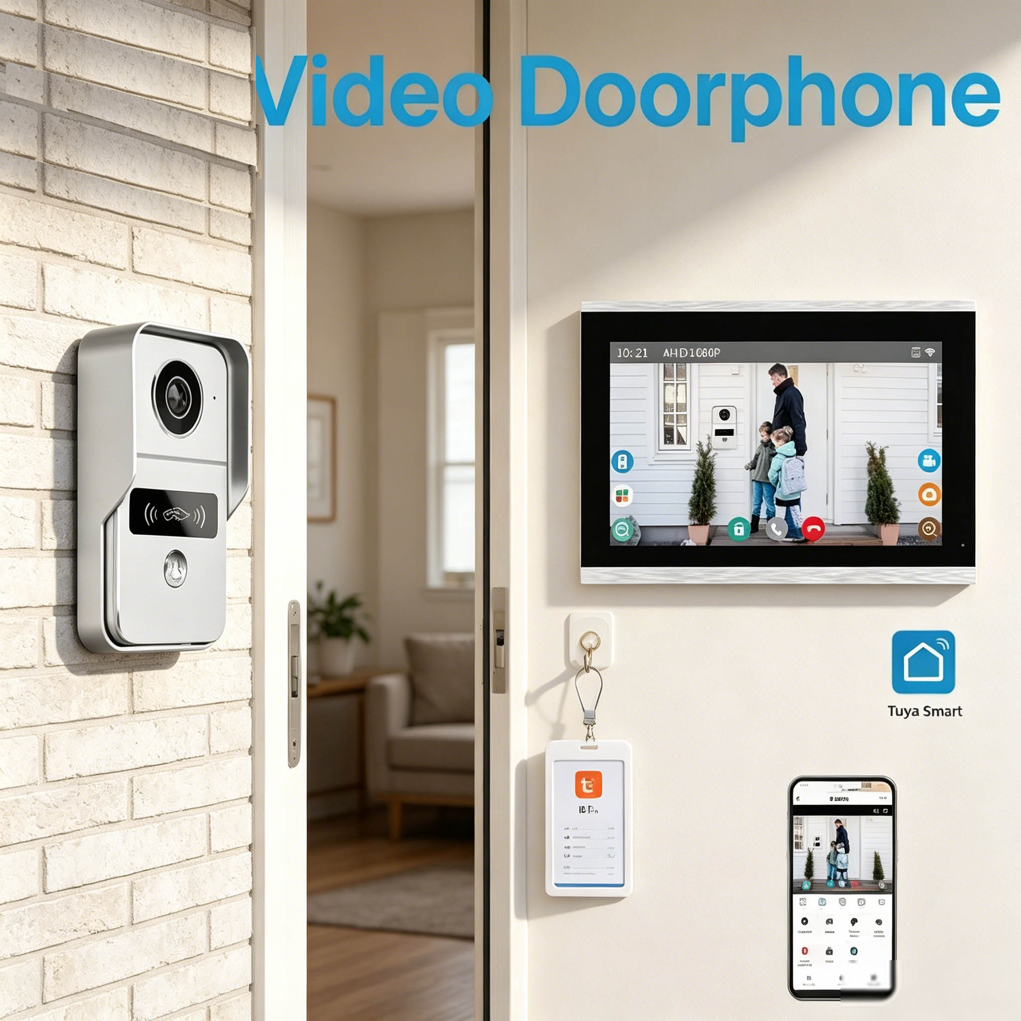 Video Doorbell - Videocitofono, 10.1 Pollici, HD a Colori