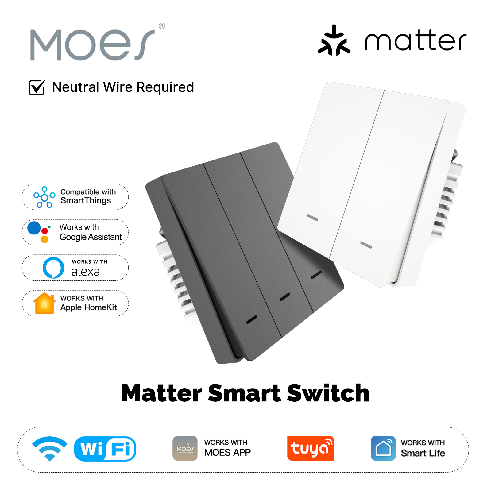 Smart Home Matter - MOES Matter Tuya WiFi Smart Light