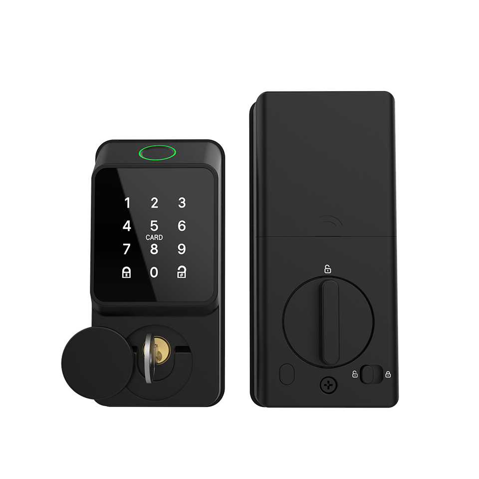 Smart Door Lock - Serratura Intelligente Nera con Impronta Digitale,