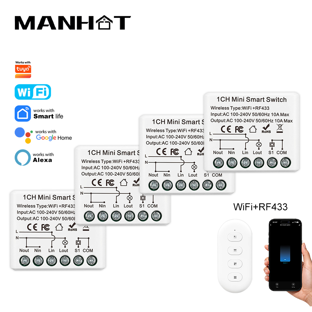 Tuya Wifi Socket - Mini Interruttore Smart WIFI 10A, Relè