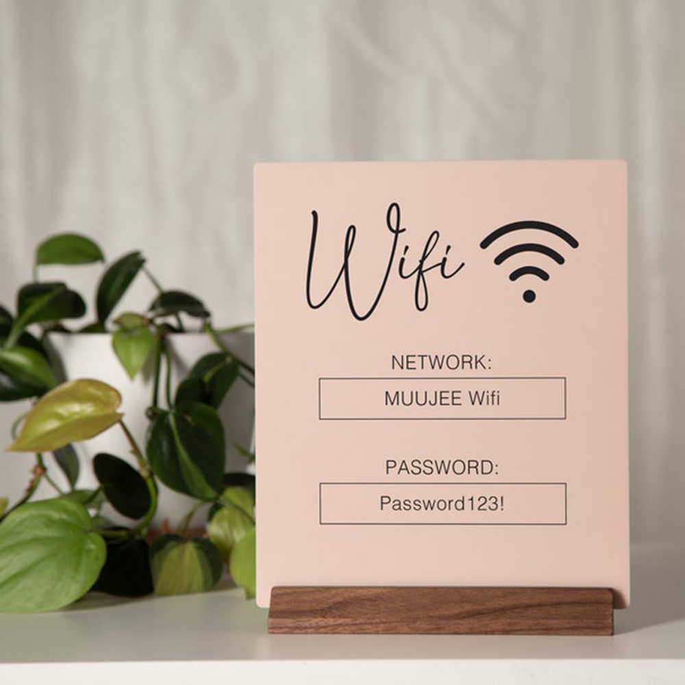 Airbnb Smart Home - Cartello da tavolo in acrilico con