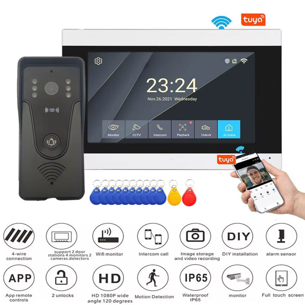 Smart Home Video Doorphone Ezviz - Tuya 1080P Touch Screen a colori