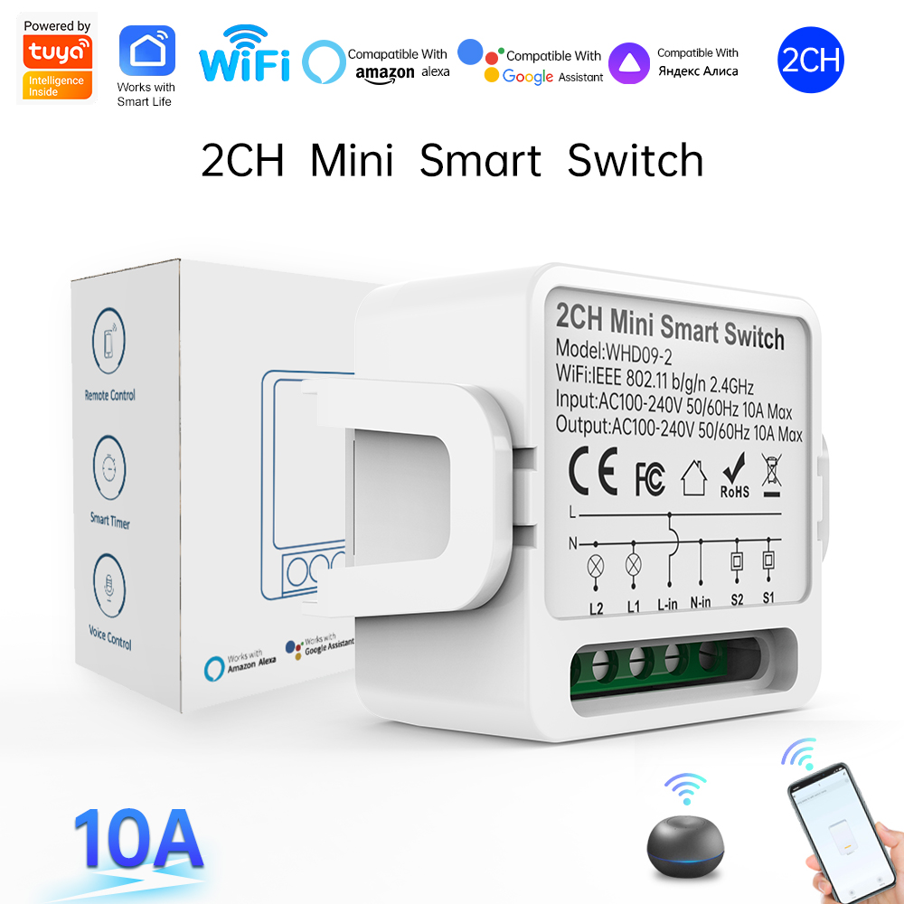 Smart Home Matter - Interruttore Intelligente Tuya a 2 Vie,