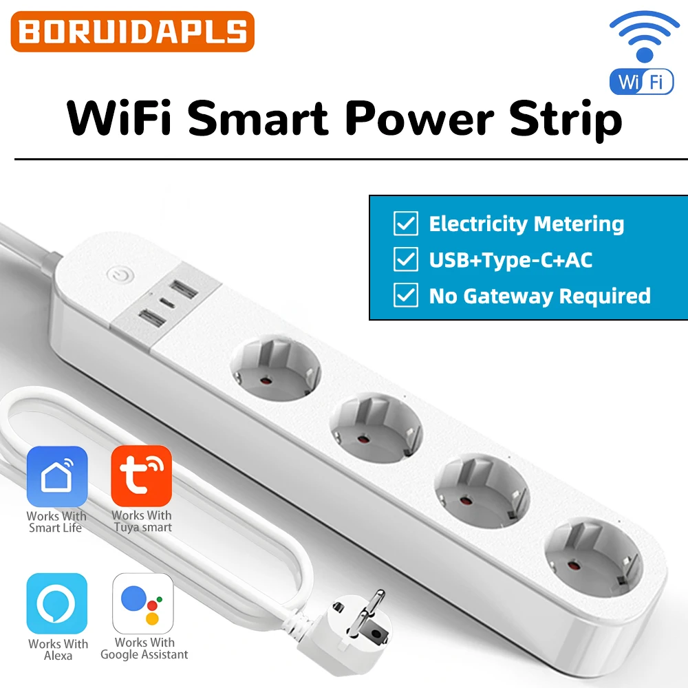 Smart Home Energy App - BORUIDAPLS Multipresa Intelligente WiFi con Spina