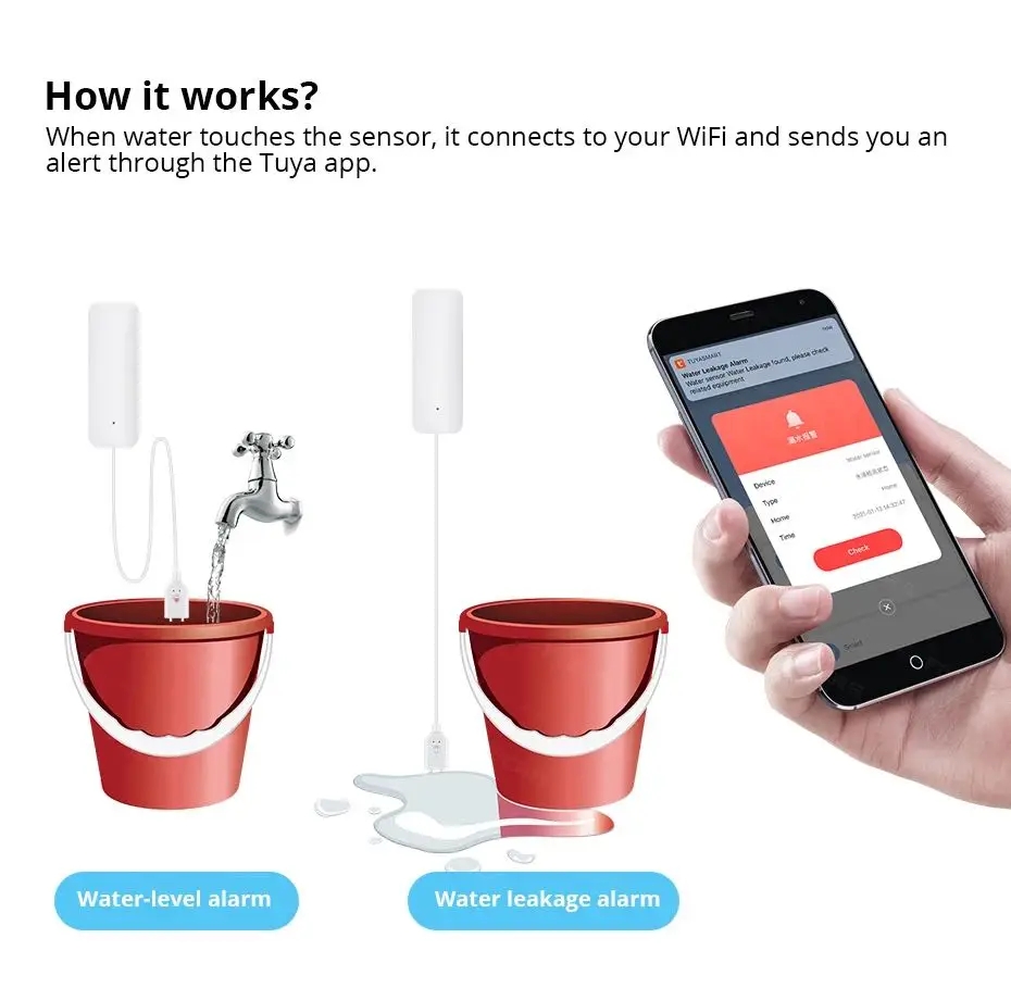 Tuya WiFi Smart Sensore di per - Wifi Water Sensor recensione e prezzo