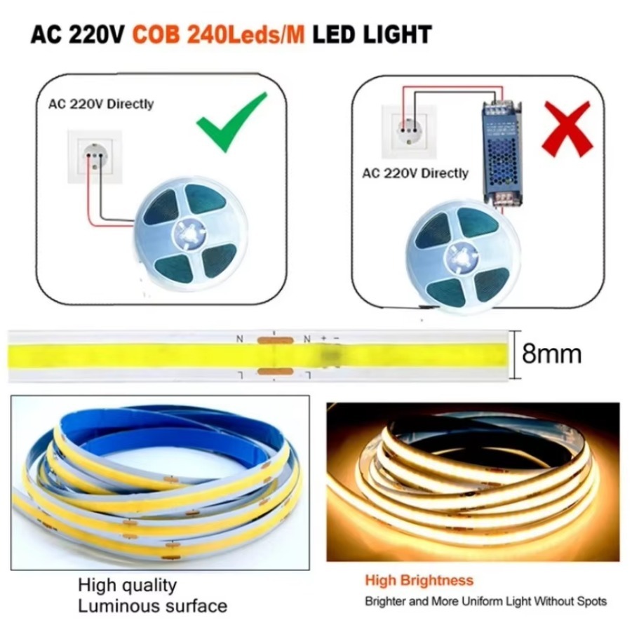 Striscia luminosa a LED COB da - Smart Home Living Room recensione e prezzo