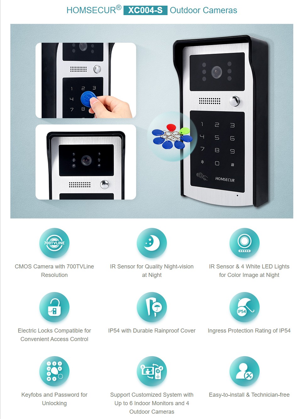 HOMSECUR XC004-S Telecamera da - Video Doorbell recensione e prezzo